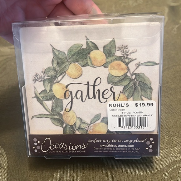 • NWT Lemon 🍋 coasters, set of 4 • - Picture 3 of 3